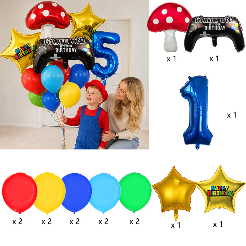 Superbors Game Theme Balloon S - Party Games Mario 评论和价格