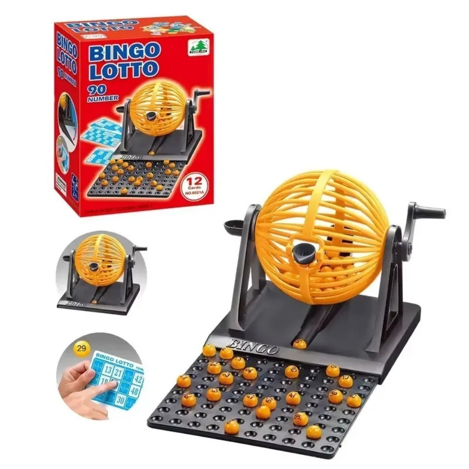 Deluxe Bingo Game Set with Cag - Party Games Juegos De Mesa 评论和价格