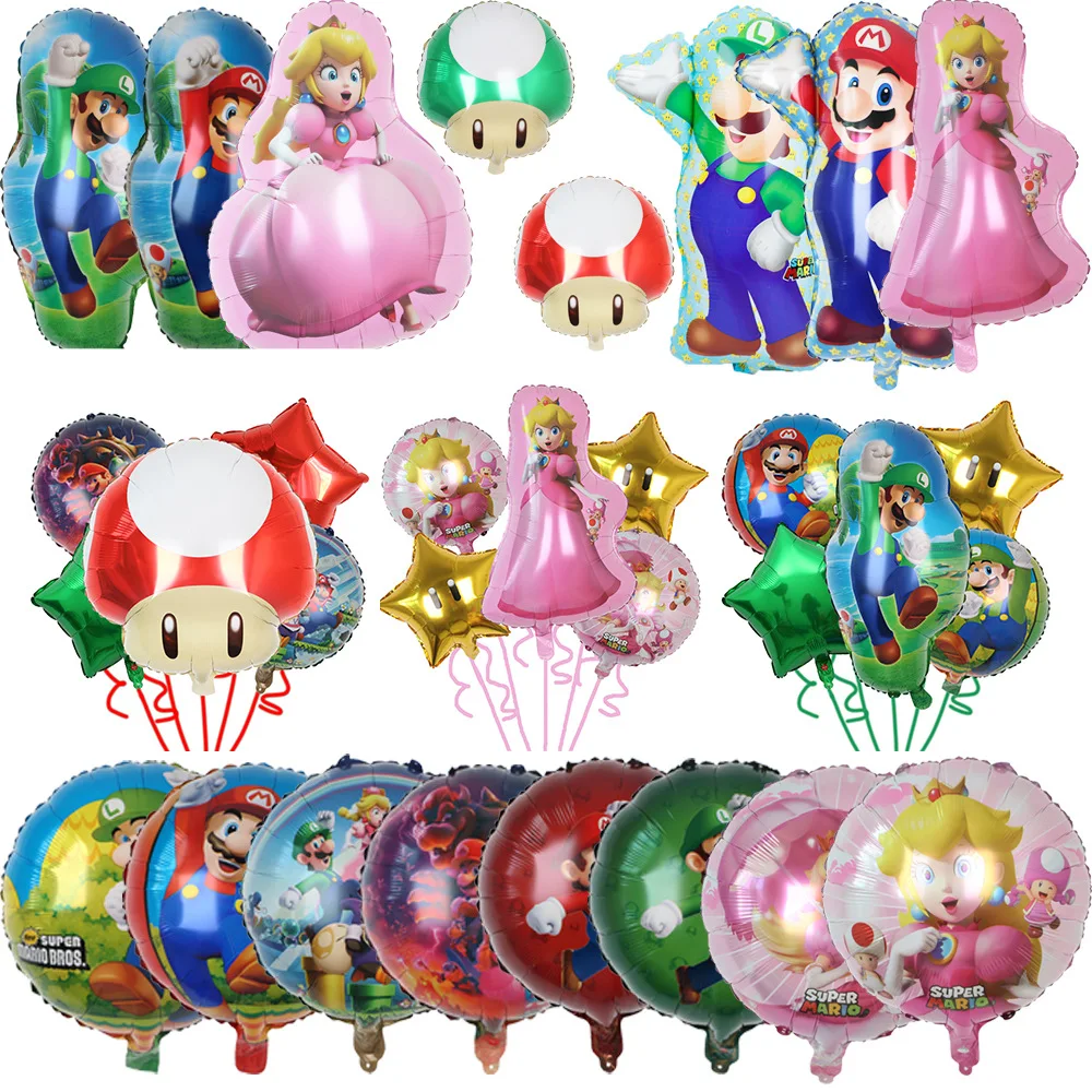 Cartoon Mario Bros Balloon Set - Party Games Mario 评论和价格